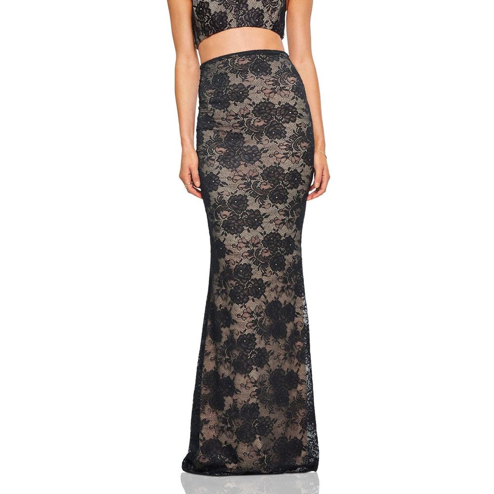 Nookie Heaven Black Lace Maxi Skirt NWT Size Small - Picture 8 of 11